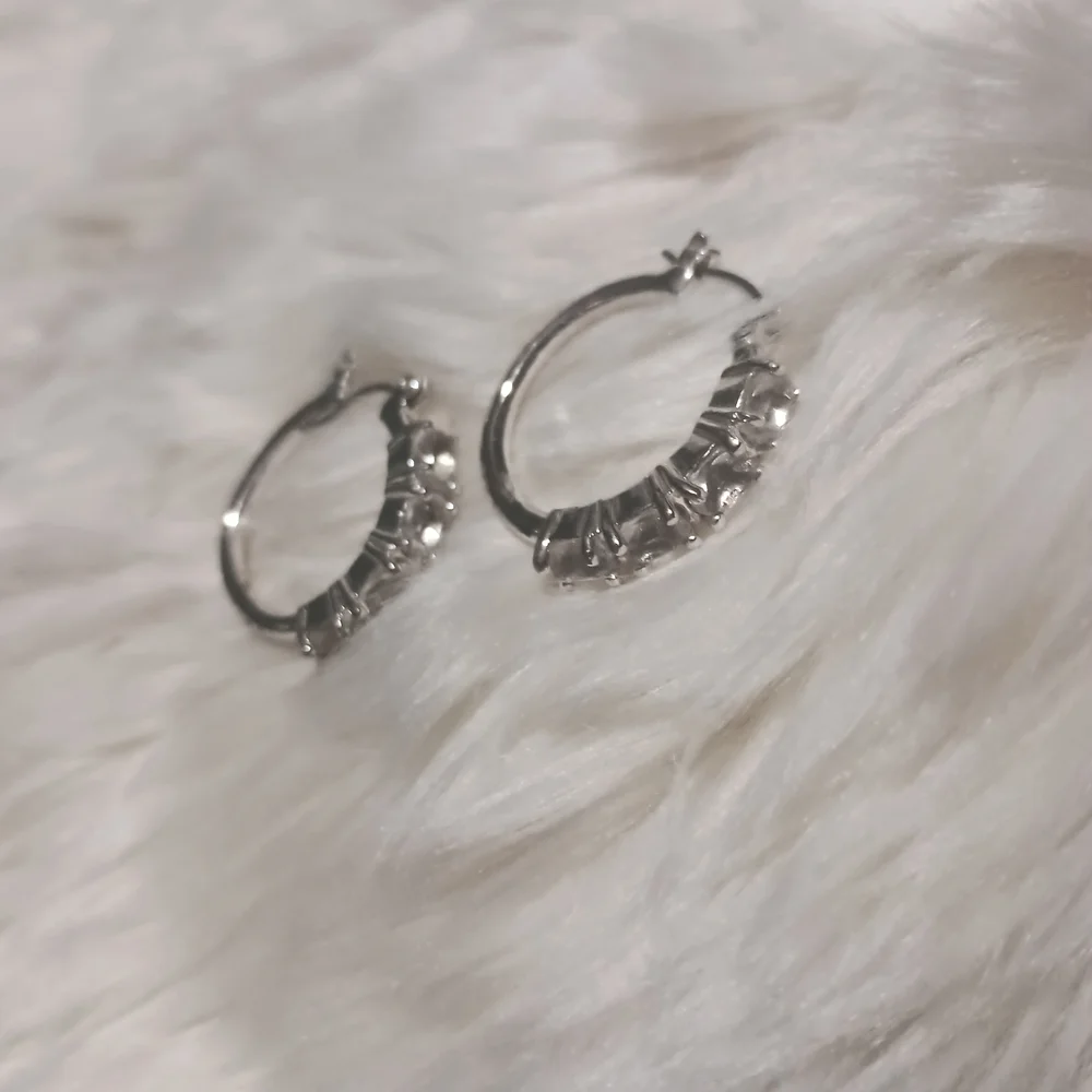 Elegant Silver Hoop Earrings - Picture 5 of 7